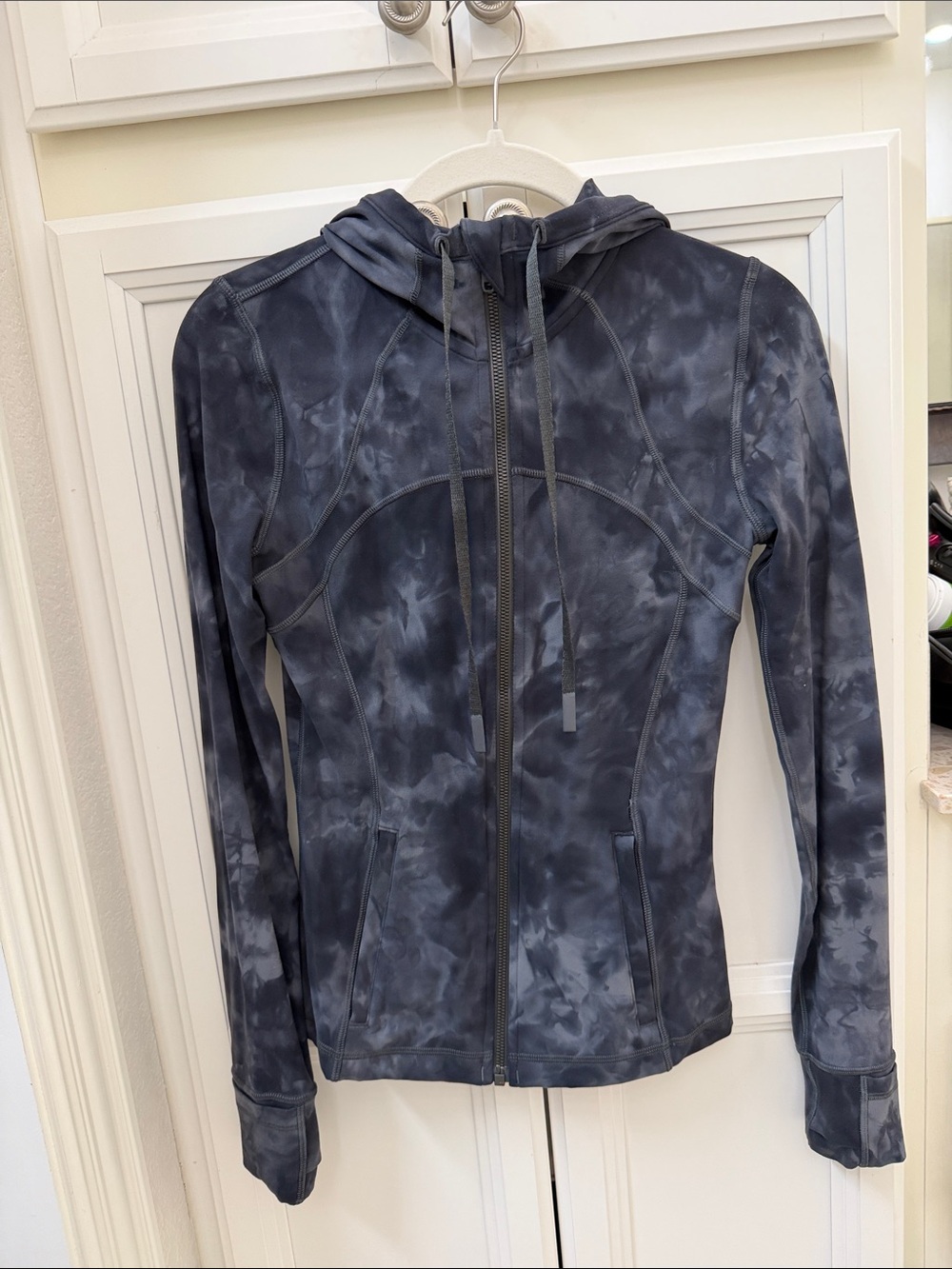 lululemon athletica Charcoal Tie-Dye Hooded Zip Jacket